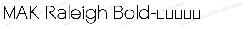MAK Raleigh Bold字体转换